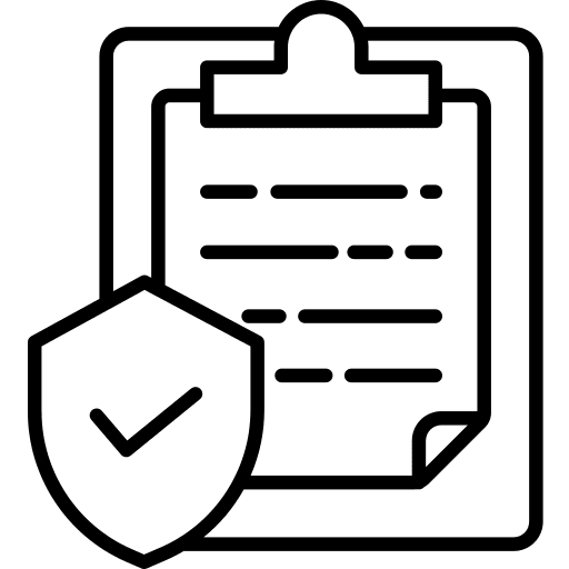 Report security shield insurance icon