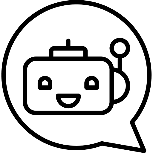 Robot communications chat team icon