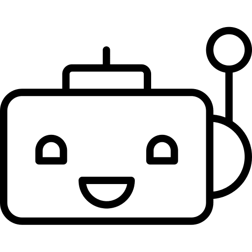 Robot science fiction robot android character icon