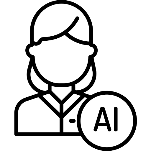 Ai robotics automaton artificial intelligence icon