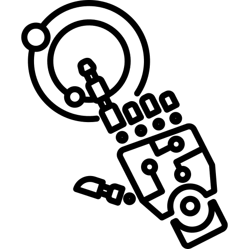 Bionic arm bionic arm robotic technology icon