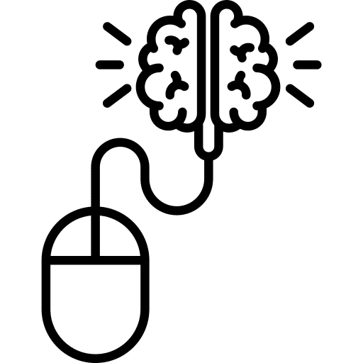 Brain ai connection futuristic icon