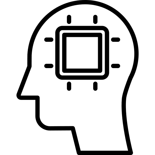 Chip technology electronics futuristic icon