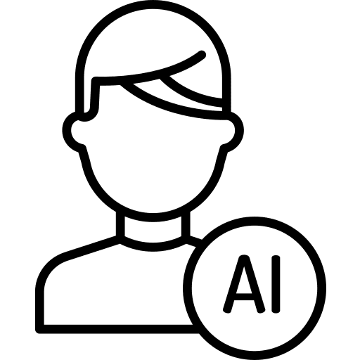 User ai education science fiction icon