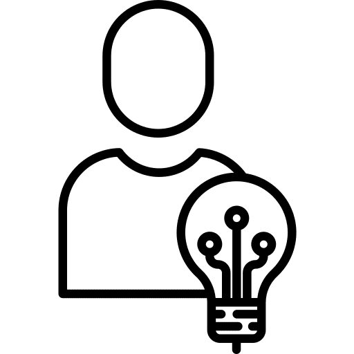 Idea thinking electronics intelligence icon