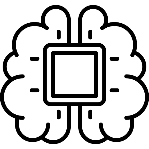 Learning cogwheel circuit brain icon