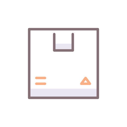 Product logistic delivery box icon