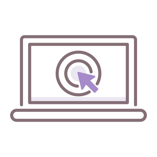 Advertising laptop computer pop up icon