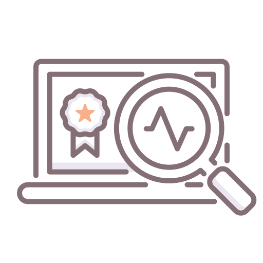 Monitoring monitoring graph medal icon