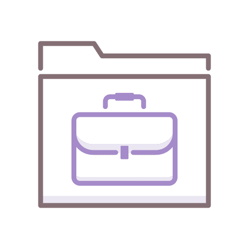 Portfolio business briefcase files and folders icon
