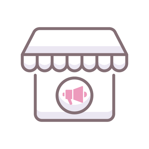 Marketing building store marketing icon