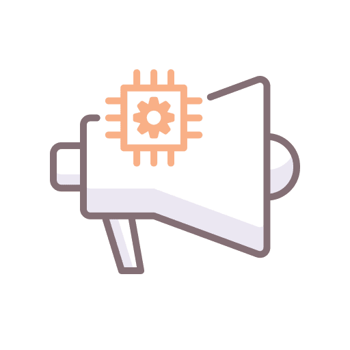 Megaphone marketing megaphone gear icon