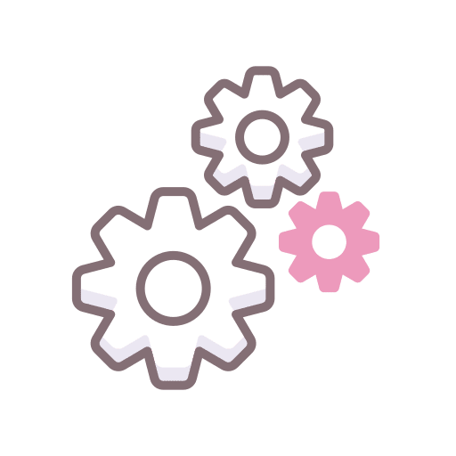Process operation gear cogwheels icon