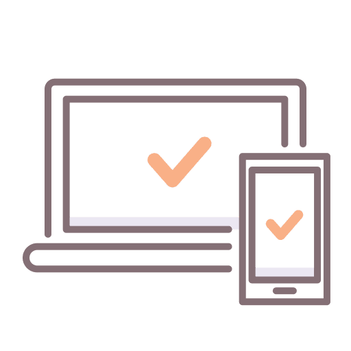 Responsive monitor smartphone tablet icon