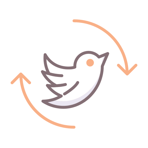 Retweet symbols bird retweet icon