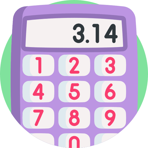 Calculator maths education technological icon Calculator maths education technological icon