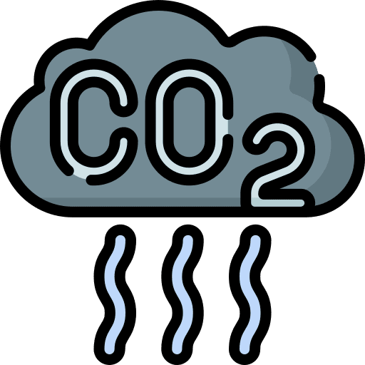 Carbon dioxide pollution co2 nature icon