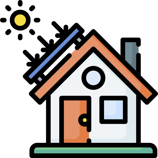 Solar panel solar house solar panel solar energy icon