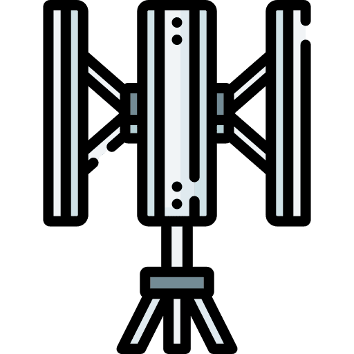 Vertical wind turbine electronics renewable energy icon