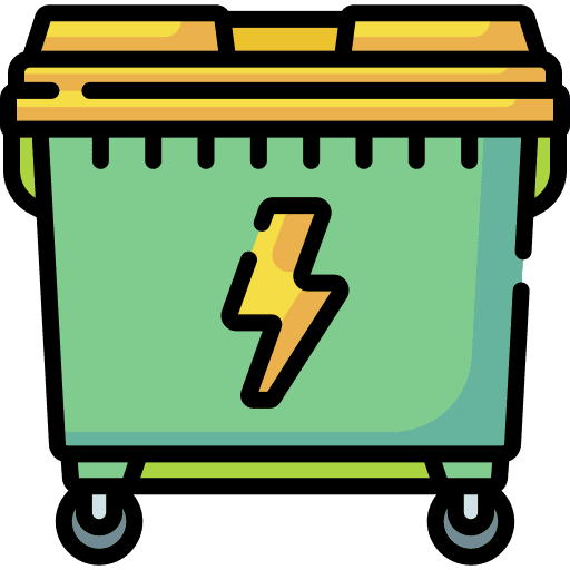 Waste ecology renewable energy waste icon