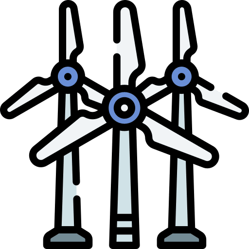 Windmill ecology and environment technology ecological icon