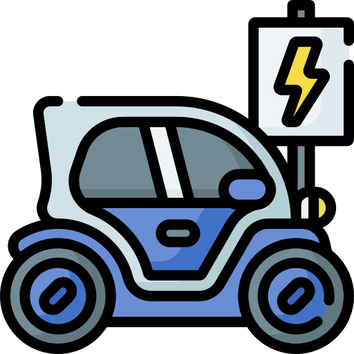 Electric car charger electronics transportation icon