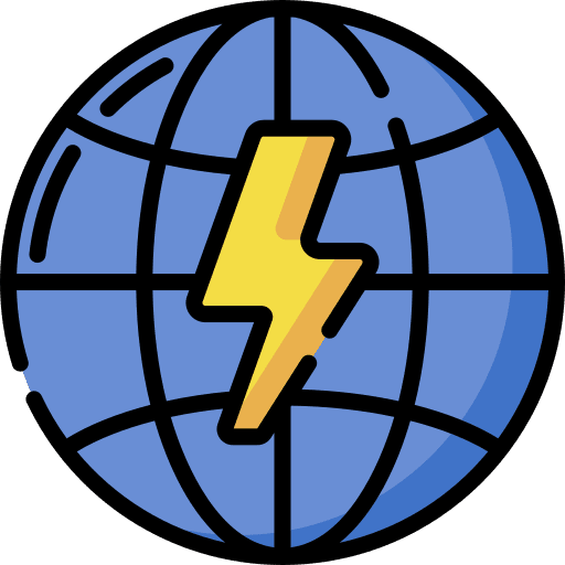 Global eco energy geography global icon