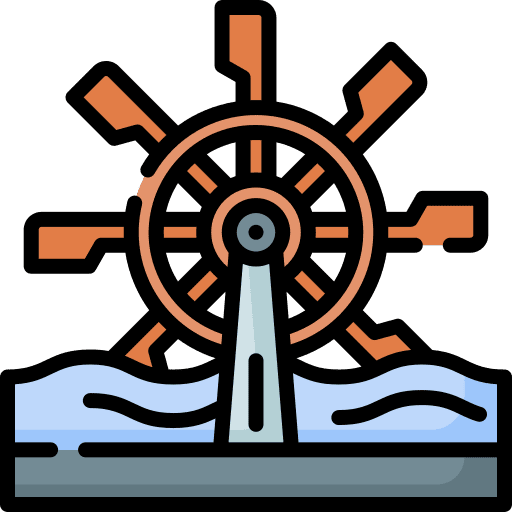 Hydro mill power renewable energy icon