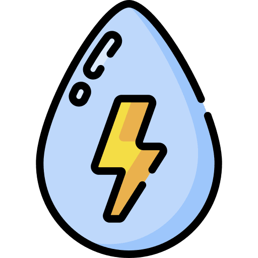 Hydro power energy power plant icon