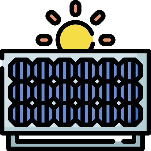 Solar panel power electronics solar energy icon