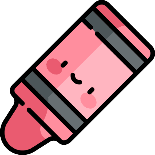 Crayon education draw school material icon