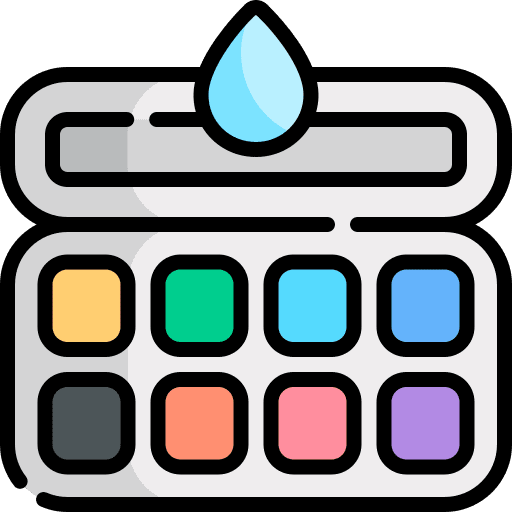 Watercolor painter paint art icon Watercolor painter paint art icon