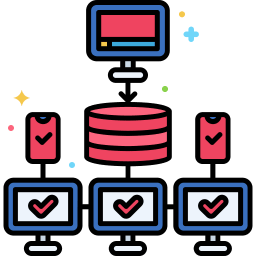 Botnet seo and web multimedia technology icon