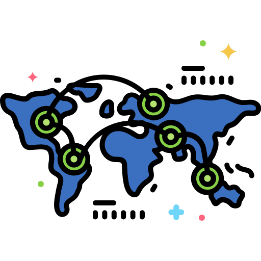 Heatmap maps and location internet world icon