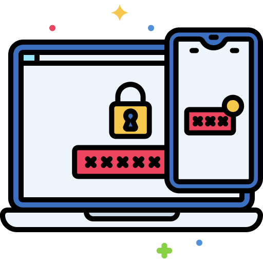 Authentication password account security icon