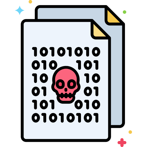 Malware security electronics virus icon