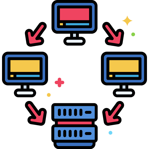 Network connection seo and web devices network icon
