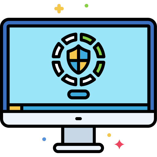Antivirus technology computer defense icon