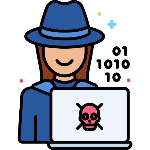 Hacker code hacker cyber security icon