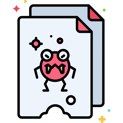 Virus alert failure computer icon