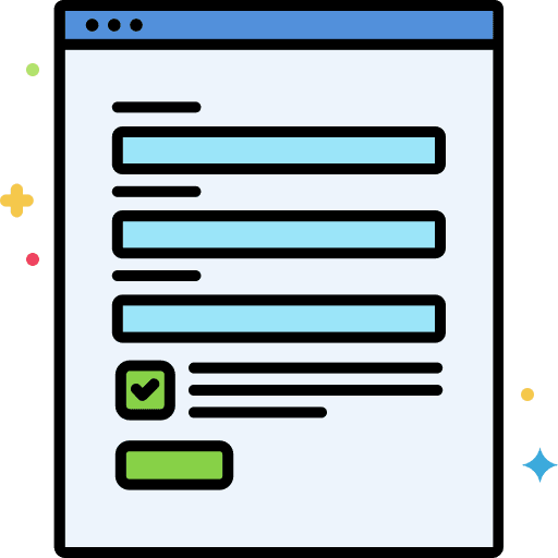 Consent lines files and folders document icon