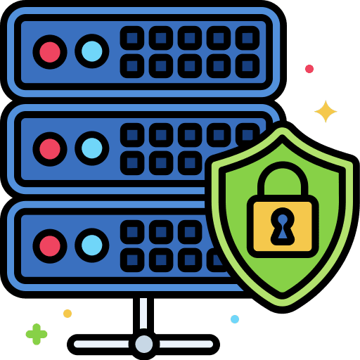 Data security chip encrypted lock icon