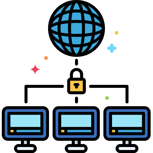 Network server monitor technology computer icon