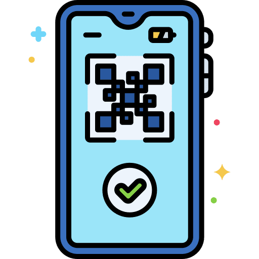 Qr code digital connect data icon