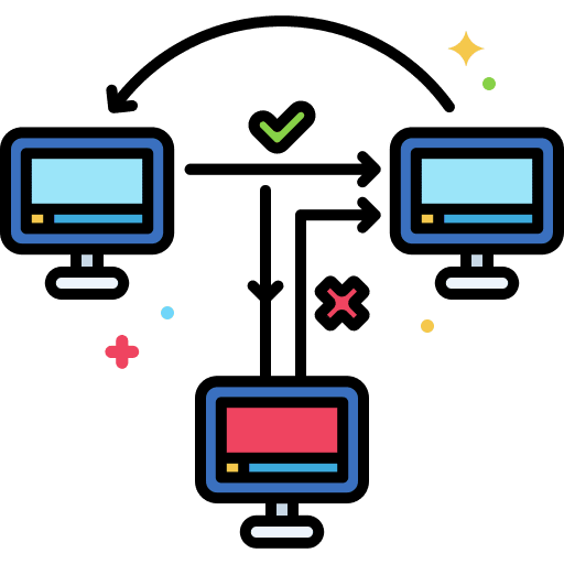 Replay multimedia network laptop icon