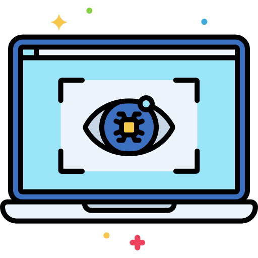 Retinal scan retinal scan security eye recognition icon