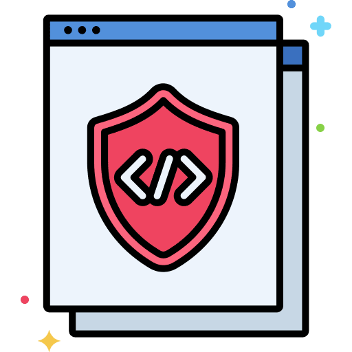 Coding security coding programming icon