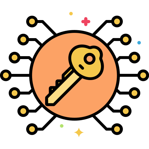 Encrypted cyber crime hacker security icon