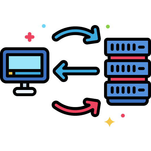Server storage network hosting ui icon