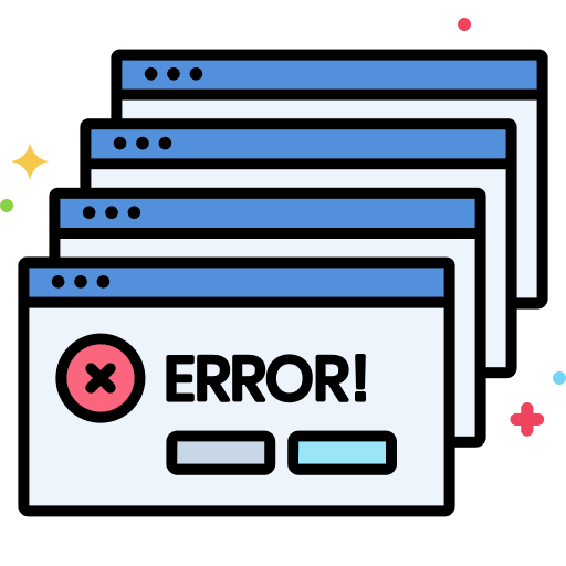 Virus warning network hacked browser icon